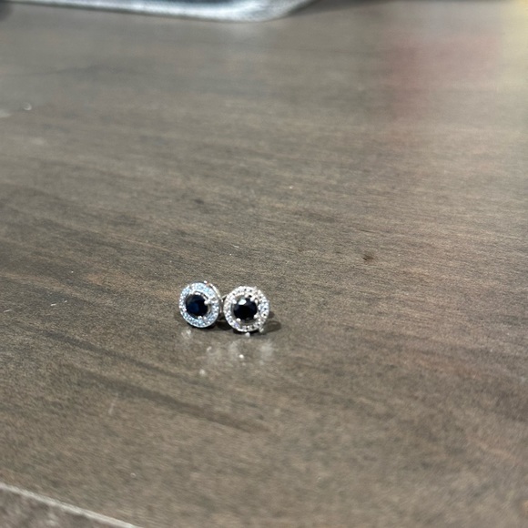 Blue Sapphire Earrings - Picture 1 of 4